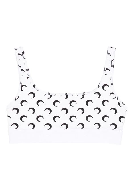 top sportivo moon printed jersey donna bianco MARINE SERRE | WUW055BCJER0001WH00